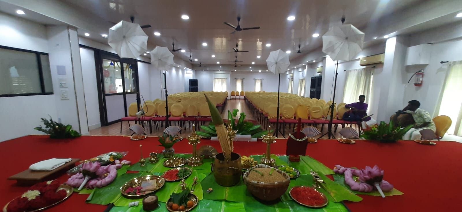Sadhya ritual table before the function